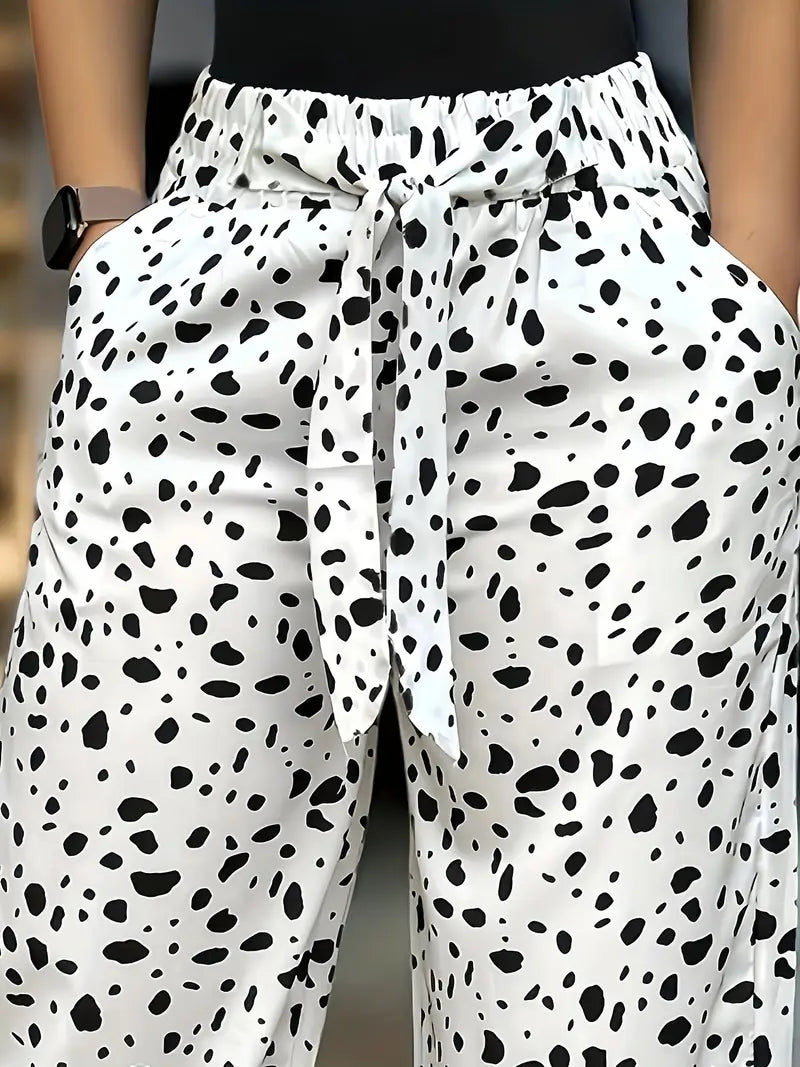 Cheetah Black & White Women's Pants